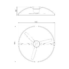 Ventilador Nepal Mantra - Blanco Motor DC Luz LED Ø105cm.