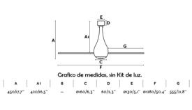 Ventilador LED motor DC 128 cm Mini Eterfan. FARO