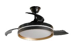 Ventilador Mandarin Fabrilamp Negro Oro - Motor DC Ø108cm