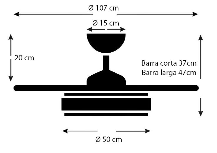 medidas ventilador Nelo Alemar