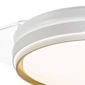Ventilador retractil ALEMAR Lima Blanco filo oro Luz LED Ø50-106 cm