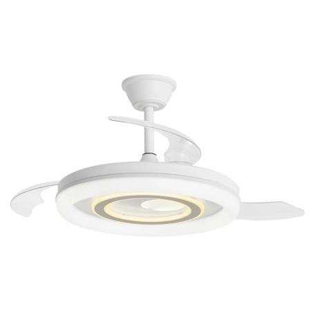 Ventilador retractil ALEMAR Bribon Blanco Plata Luz LED Ø48-106 cm