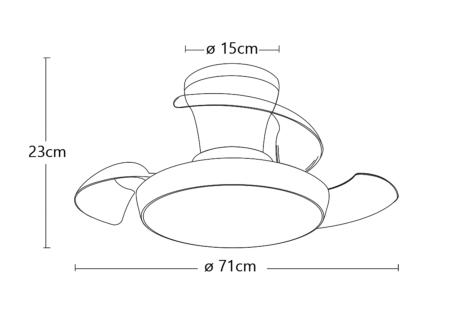 medidas de ventilador Cabrio ALEMAR Ref 16028