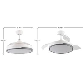 Ventilador OLIMPIA Negro Fabrilamp - Motor DC Ø109cm