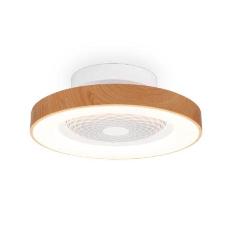 Ventilador MINI TIBET Blanco/Madera - Mantra. Luz LED Ø53cm