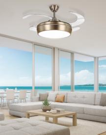 Ventilador aspas retractiles Simun Oro Fabrilamp Ø107cm DC