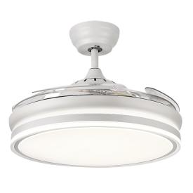 Ventilador Bayomo Blanco Fabrilamp - 4 aspas Motor DC Ø108cm
