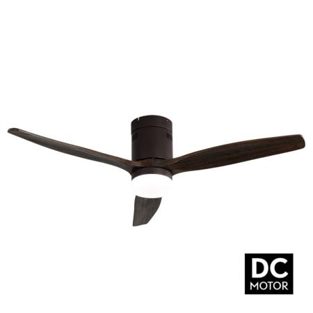 Ventilador Aguilon LED Marron Fabrilamp - Motor DC Ø132cm