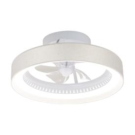 Ventilador de techo ALEMAR Arco Blanco/Textil Crudo Luz LED Ø50 cm