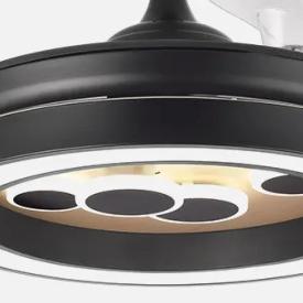 Ventilador Cupido Fabrilamp Negro - Motor DC Ø107cm