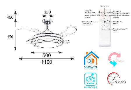 ventilador de techo dron cuero jueric