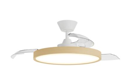 Ventilador Bombay M Minimalista - Blanco-madera Ø50-106cm