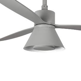 Ventilador AMELIA L CONE Gris FARO - Motor DC - Luz Led Ø132cm