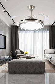 Ventilador retractil Ambra-L P&B Niquel - Motor DC. 50-108cmØ.