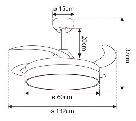 medidas de ventilador Henry ALEMAR Ref 11568