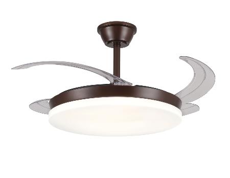 Ventilador retractil Isabella-L Marron P&B - Motor DC. 50-108cmØ.