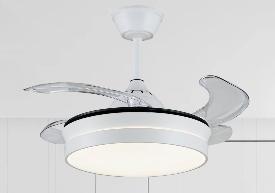 Ventilador retractil Mina-S Blanco P&B - Motor DC. 40-92cmØ.