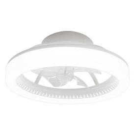 Ventilador de techo ALEMAR Ramses Blanco/Transparente Luz LED Ø50 cm