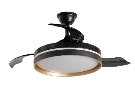 Ventilador Mandarin Fabrilamp Negro Oro - Motor DC Ø108cm