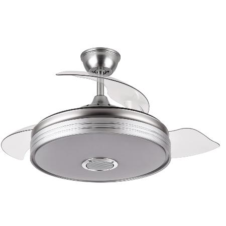 Ventilador Musical Matanuska Niquel Fabrilamp - Motor DC Ø108cm