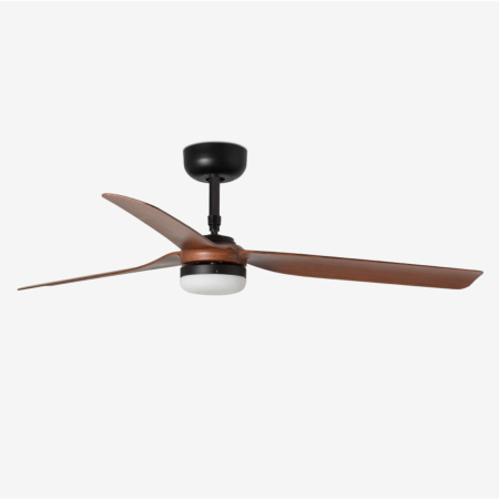 Ventilador Punt FARO Negro / Madera con luz LED 130cm.Ø