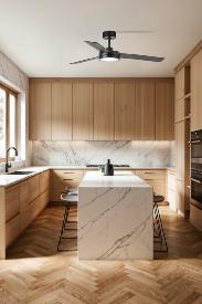 Ventilador BARTH Negro FARO - Motor DC Luz LED Ø132cm.