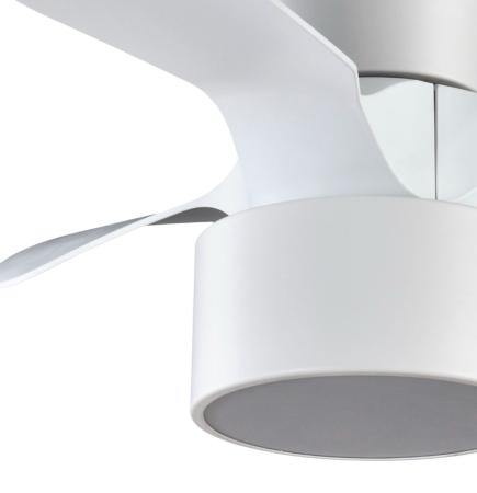 Ventilador Dc Ciro 2xe27 Blanco 4 Asp.Blanco 35/45x116,8d Remoto Y