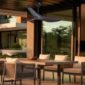 Ventilador de techo ALEMAR Garden Negro/Madera oscura Sin Luz Ø132 cm