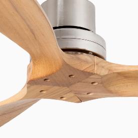 Ventilador LANTAU S FARO niquel/pino - Sin luz Ø107cm