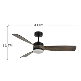 Ventilador Oriente Blanco Fabrilamp - Motor DC Ø132cm