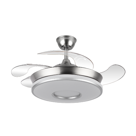 Ventilador Dani Mini Fabrilamp Niquel - Motor DC Ø91cm