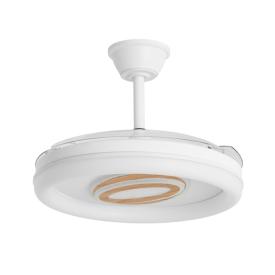 Ventilador retractil ALEMAR Bribon Blanco Madera Luz LED Ø50-107 cm