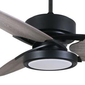 Ventilador Cross Negro Envejecido Fabrilamp - Motor DC Ø132cm