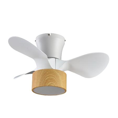 Ventilador mini Kos Blanco / Madera Fabrilamp - Motor DC Ø60cm