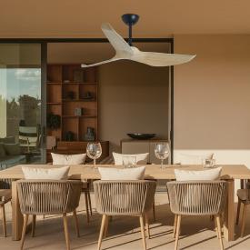 Ventilador de techo ALEMAR Garden Negro/Madera clara Sin Luz Ø132 cm