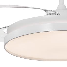 Ventilador retractil ALEMAR Henry Blanco Luz LED Ø60-132 cm