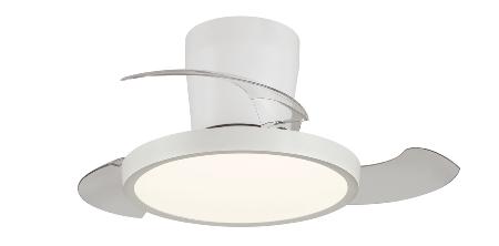 Ventilador Retractil Melody-XS Blanco con base P&B - Motor DC. 30-68cmØ.