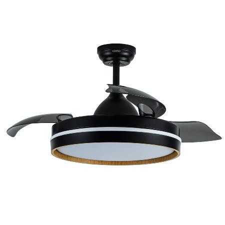 Ventilador Nalon Fabrilamp Negro Madera - Motor DC Ø109cm