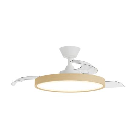 Ventilador Bombay M Minimalista - Blanco-madera Ø50-106cm