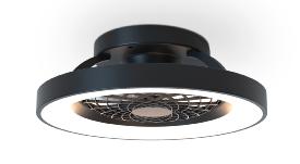 Ventilador MINI TIBET Negro - Mantra. Luz LED Ø53cm