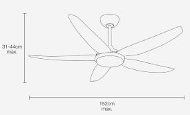 Ventilador de exterior VENDAVAL - Mimax - Motor DC Ø152cm