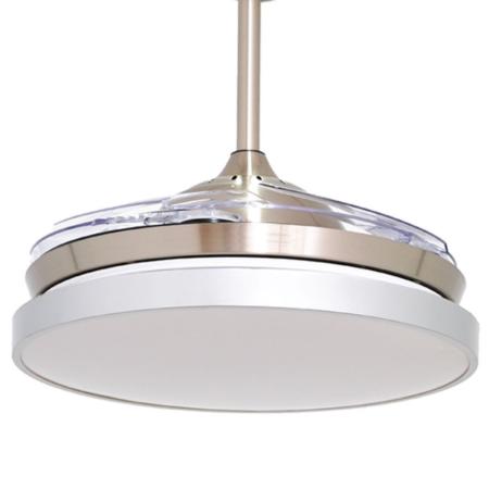 Ventilador Tegaluxe - Niquel aspas retractiles 90cm.Ø