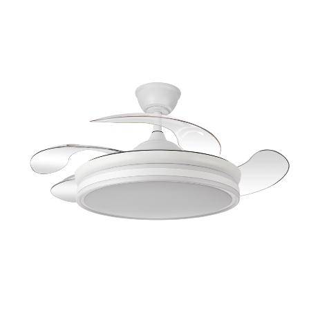 Ventilador Bayomo Blanco Fabrilamp - 4 aspas Motor DC Ø107cm