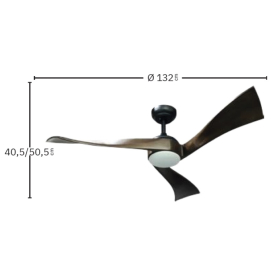 Ventilador Janubi Blanco Haya Fabrilamp - Motor DC Ø132cm