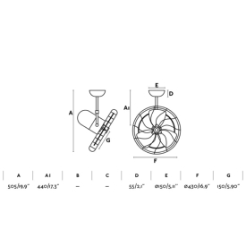 Ventilador KEIKI FARO - 43cm.Ø