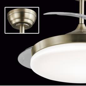 Ventilador retractil ALEMAR Malta Cuero Luz LED Ø50-107 cm