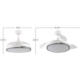 Ventilador OLIMPIA Blanco Fabrilamp - Motor DC Ø109cm