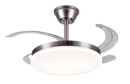 Ventilador Retractil Chloe-S Niquel P&B - Motor DC. 40-92cmØ.