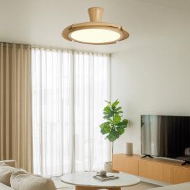 Ventilador retractil ALEMAR Qatar Madera clara Luz LED Ø49-120 cm
