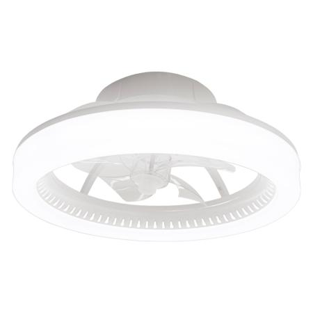 Ventilador de techo ALEMAR Ramses Blanco/Transparente Luz LED Ø50 cm